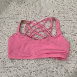 Pink Lululemon Free to be Serene Sports Bra